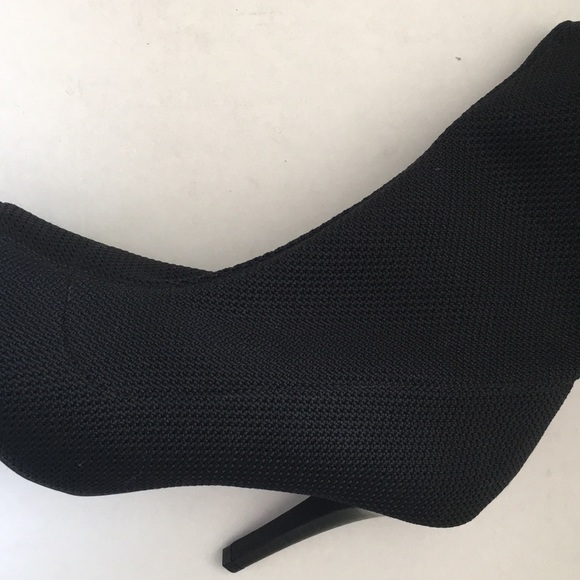 PARKER&SKYStretchBlackAnkleSockPeepToeBooties - Picture 8 of 8